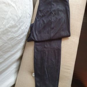 Lysse Faux Suede Gunmetal leggings